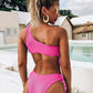 Bandeau Swimsuit Swimwear Women High Waist Bikini Set 2 Piece Summer Swim Beach Wear Bathing Suit The Clothing Company Sydney