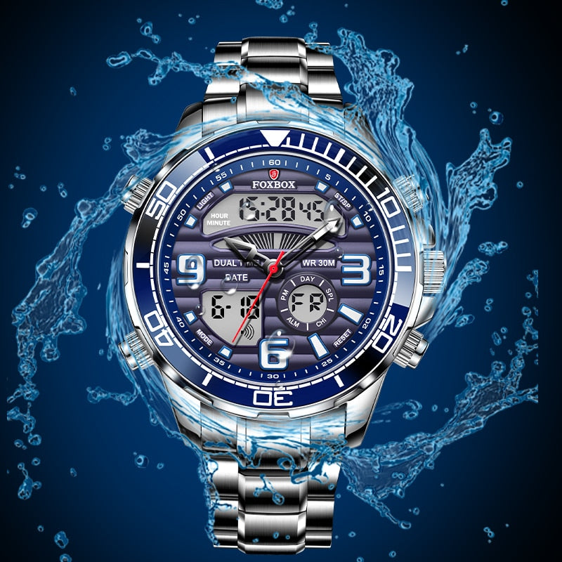 Lige Brand Foxbox Digital Mens Watches Sport Quartz Wristwatch All Steel Military Waterproof Watch The Clothing Company Sydney