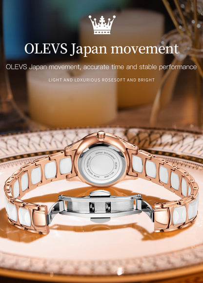 OLEVS Luxury Quartz Japan Movement 30M Water resistant Ceramics Ladies Watch Clothing Company Sydney