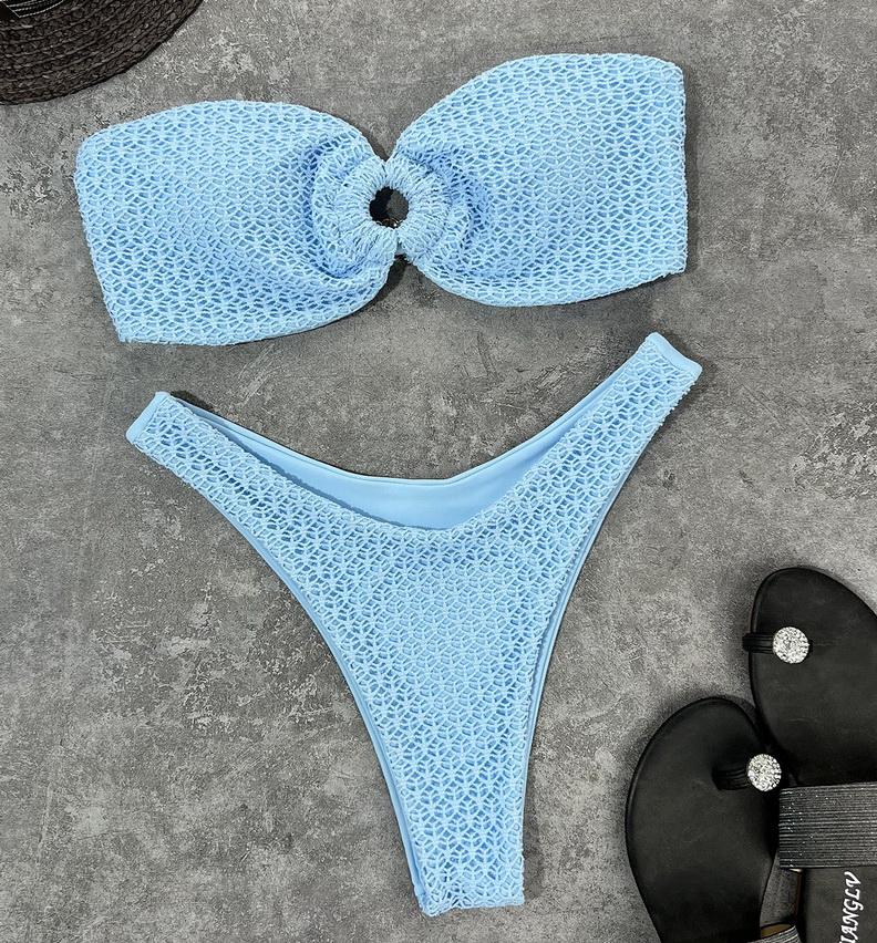 High Cut Swimsuits Bandeau Bikini Set Thong Swimwear Strapless Brazilian Bikini Set Bathing Suit The Clothing Company Sydney