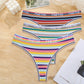 3 Pack Cotton Mix Seamless G-string Colorful Striped Lingerie Panties S-XL Thongs Female Letter Waist Underwear Briefs The Clothing Company Sydney