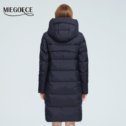 Winter Women Long Cotton Jacket Stand Collar Hooded Warm Windproof Coat Pockets Zipper Parka The Clothing Company Sydney