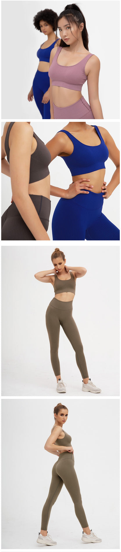 2 Pieces Seamless Fitness Yoga Suit Gym Push Up Clothes Workout Sport Set Padded Sports Bra High Waist Legging Sportswear The Clothing Company Sydney