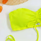 Tie Front Bandeau Thong Bikinis Two Piece Swimwear Swimsuit Bikini Set Summer Beach Bathing Suit The Clothing Company Sydney