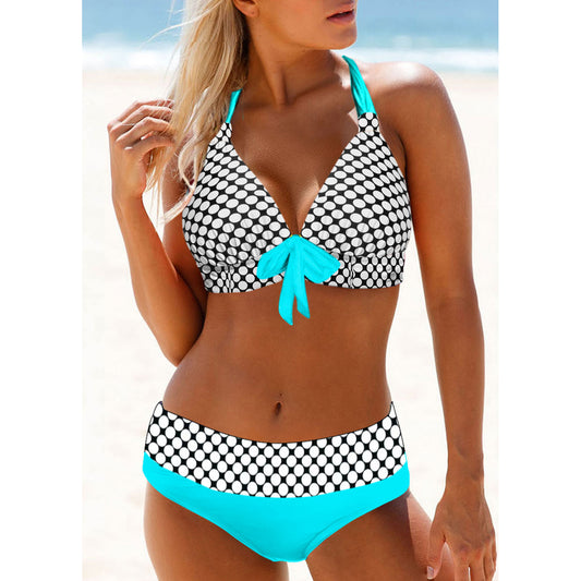 Dot Print Bikini Summer Loose Swimsuit Swimwear Two Piece Set Beachwear Bikini Set The Clothing Company Sydney