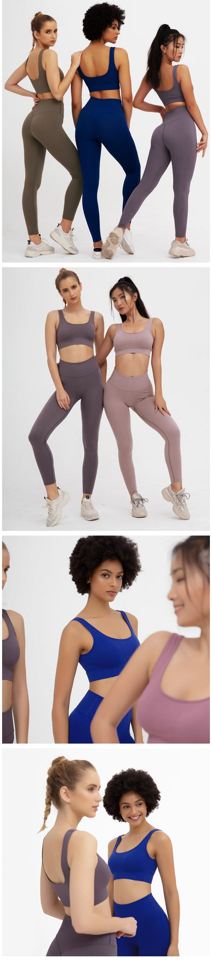 2 Pieces Seamless Fitness Yoga Suit Gym Push Up Clothes Workout Sport Set Padded Sports Bra High Waist Legging Sportswear The Clothing Company Sydney