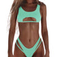 2 Piece Micro Bikini Swimsuit Rib Bikini Set Push Up Women Swimwear Brazilian Cut Out Neon Bathing Suit The Clothing Company Sydney