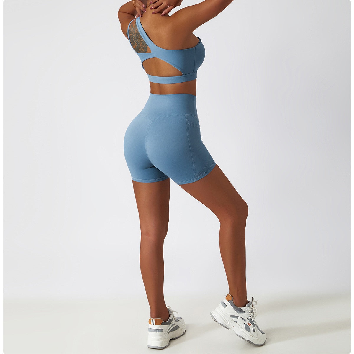 2 Piece Women Yoga Set Seamless Workout Suit Sportswear Gym Clothing Fitness Bra High Waist Leggings Sports Shorts Sports Suits The Clothing Company Sydney