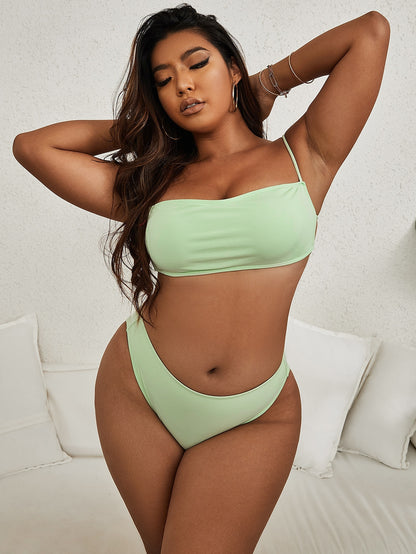 Ribbed Bikini Plus Size Swimsuit Push Up Bandeau Swimwear Low Waist Bikini Sets Bathing Suit Brazilian Beach Wear The Clothing Company Sydney