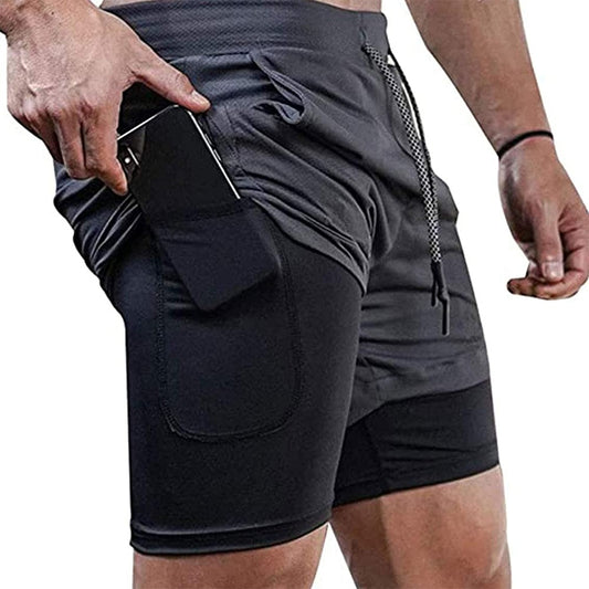Men's Running Shorts Fitness Gym Training Sports Shorts Quick Dry Workout Gym Sport Jogging Double Deck Summer Shorts The Clothing Company Sydney