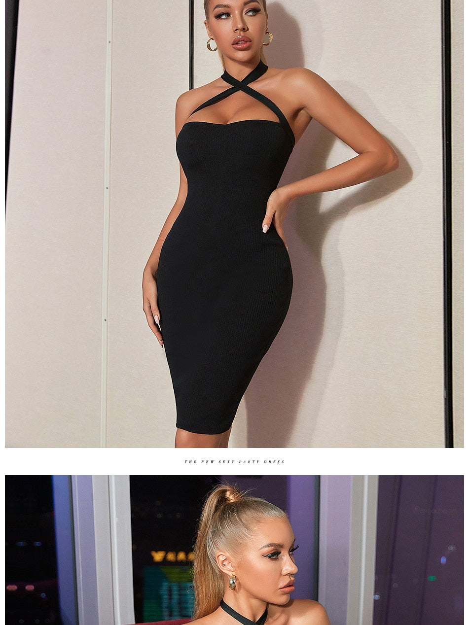 Halter Black Night Club Skinny Bandage Dress Summer Sexy Sleeveless Ev The Clothing Company Sydney Halter Black Night Club Skinny Bandage Dress Summer Sexy Sleeveless Ev The Clothing Company Sydney