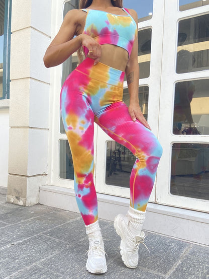 Printed 2 Piece Seamless Yoga Set Gym Clothing Workout Tracksuit Gym Set High Waist Sport Outfit Yoga Fitness Suit Activewear The Clothing Company Sydney
