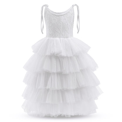 Summer Girls Casual Princess Children Beach Bathing Sleeveless Layered Birthday Party Cake Flower Tulle Costume The Clothing Company Sydney