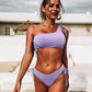 Bandeau Swimsuit Swimwear Women High Waist Bikini Set 2 Piece Summer Swim Beach Wear Bathing Suit The Clothing Company Sydney