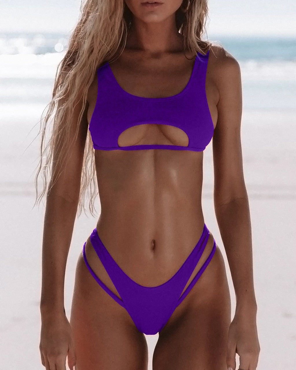 2 Piece Micro Bikini Swimsuit Rib Bikini Set Push Up Women Swimwear Brazilian Cut Out Neon Bathing Suit The Clothing Company Sydney