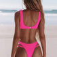 2 Piece Micro Bikini Swimsuit Rib Bikini Set Push Up Women Swimwear Brazilian Cut Out Neon Bathing Suit The Clothing Company Sydney