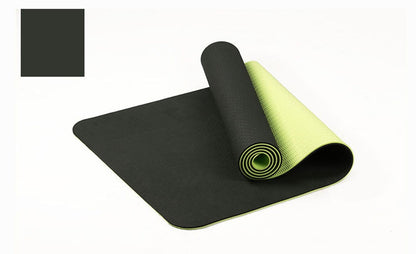 183*61cm 6mm Thick Double Color Non-slip TPE Yoga Mat Quality Exercise Sport Mat for Fitness Gym Home Pad with Carry Bag The Clothing Company Sydney