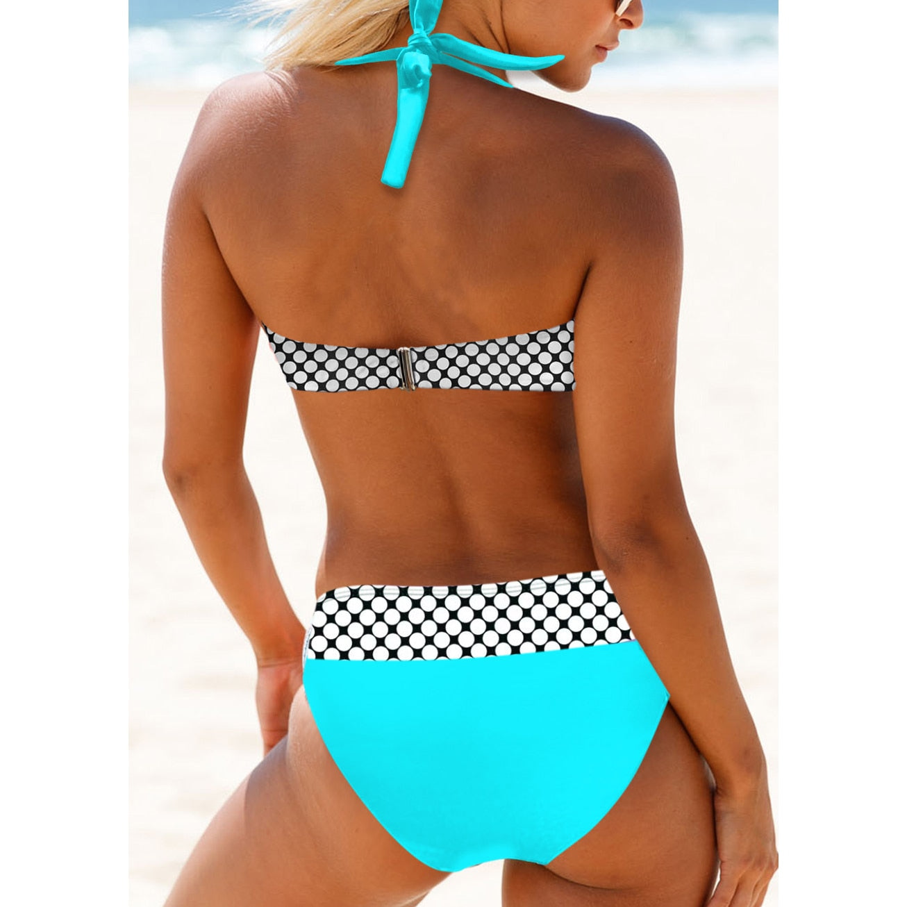 Dot Print Bikini Summer Loose Swimsuit Swimwear Two Piece Set Beachwear Bikini Set The Clothing Company Sydney