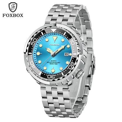 Lige Fashion Mens Watches Foxbox Top Brand Luxury 5ATM Sports Waterproof Quartz Date Luminous Watch The Clothing Company Sydney