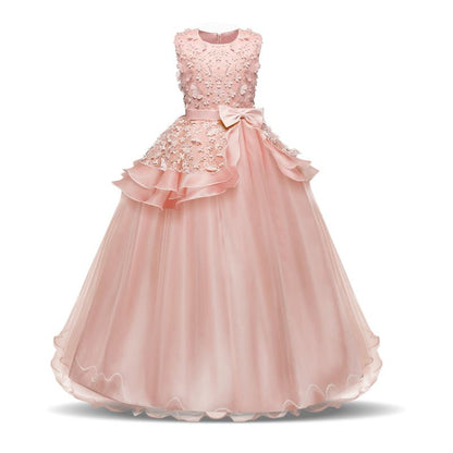 Kid Wedding Dresses for Girls Elegant Flower Princess Long Gown Baby Girl Christmas Dress Size 6 12 14 Years The Clothing Company Sydney