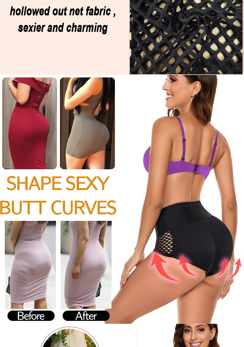 Body Shaper Butt Lifter Panties Women's Hip Shapewear Seamless Fake Big Ass  Booty Push Up Panties Hip Enhancer