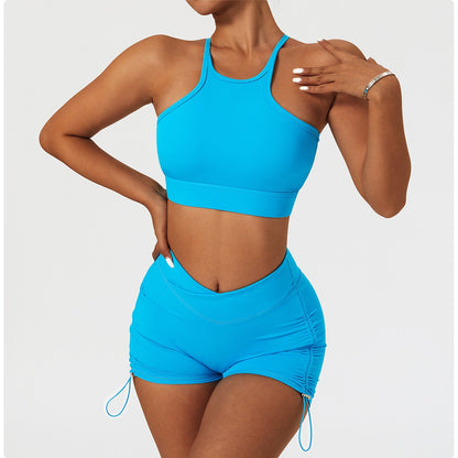 2 Piece Women's Yoga Set Workout Shirts Sport Pants Bra Gym Suits Fitness Shorts Crop Top High Waist Running Leggings Sports Sets The Clothing Company Sydney