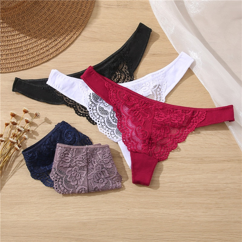 2 Pack Panties Lace Cotton G-String Underwear Lingerie Intimates Underpants Thong Pantys Set The Clothing Company Sydney