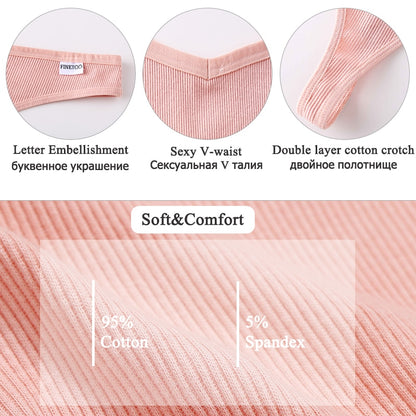 3 Pack Cotton V-Waist G-String Women Panties Comfort Underwear T-Back Thongs Intimates Lingerie Panties Set The Clothing Company Sydney