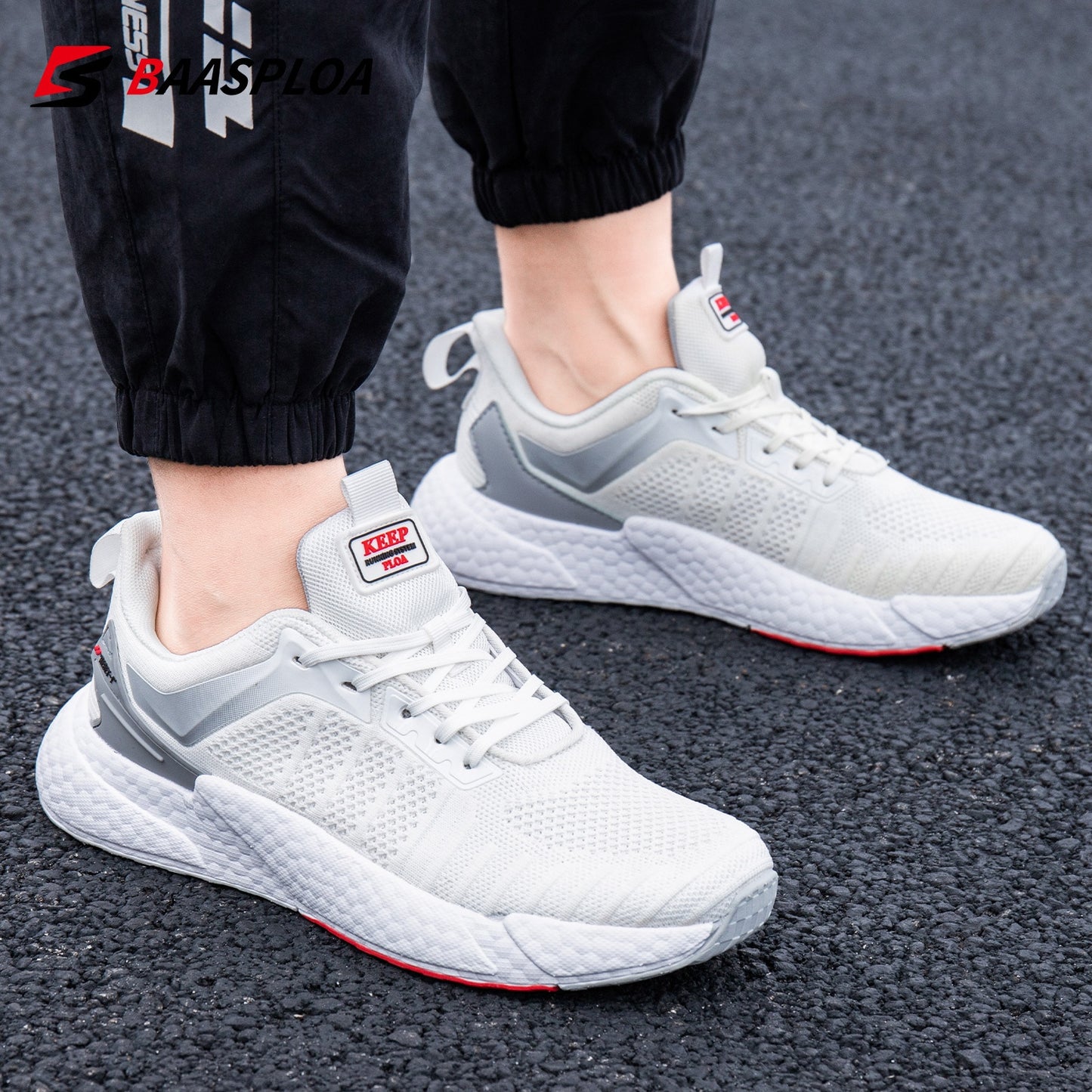 Men's Comfortable Knit Walking Shoes Breathable Fashion Sneaker Anti-Slip Shock-Absorbing Casual Sneakers Shoes The Clothing Company Sydney