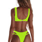 2 Piece Micro Bikini Swimsuit Rib Bikini Set Push Up Women Swimwear Brazilian Cut Out Neon Bathing Suit The Clothing Company Sydney