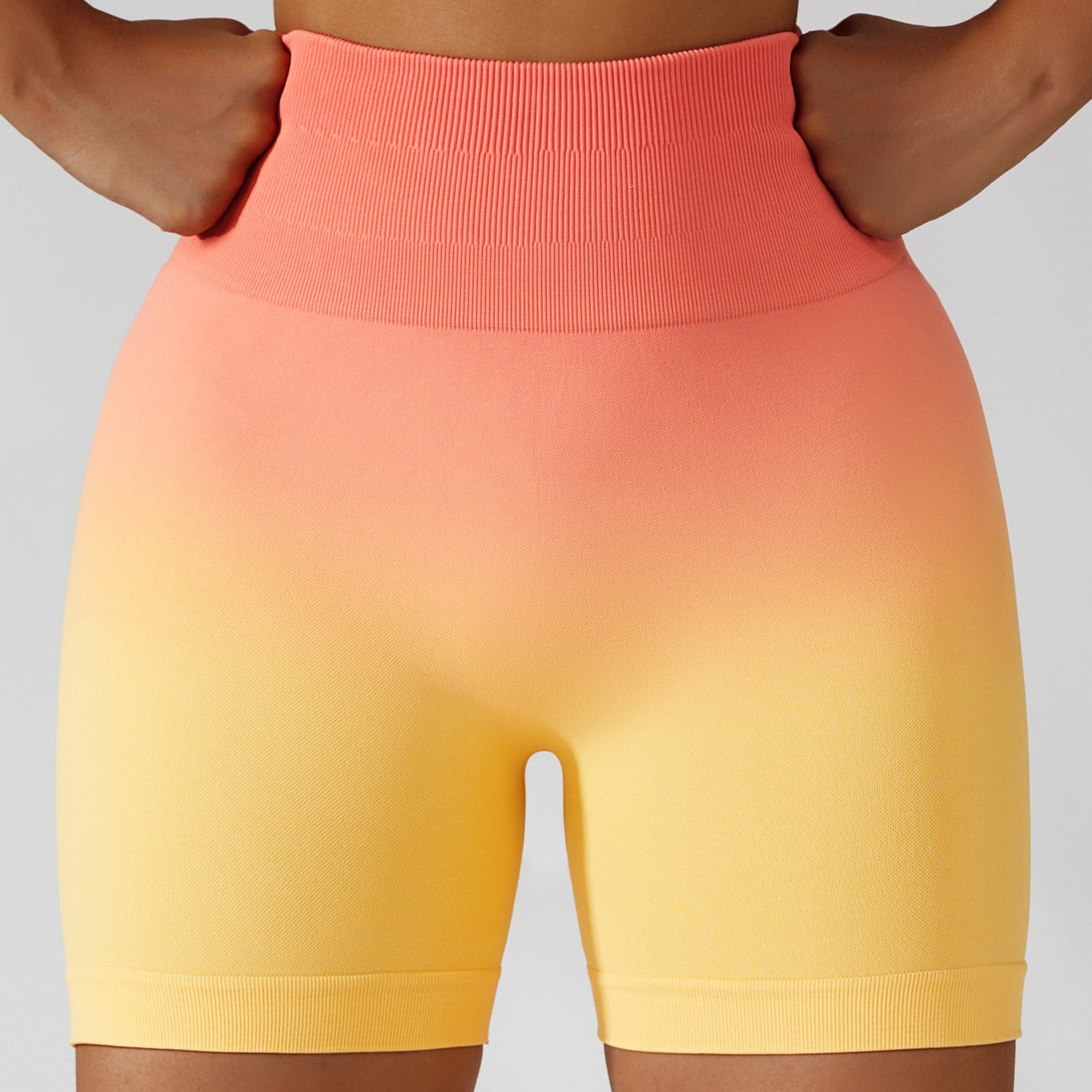 Gradient Seamless Yoga Shorts Gym Running Workout Tight Sports Shorts High Waist Elastic Butt Lifting Fitness Pants Shorts The Clothing Company Sydney