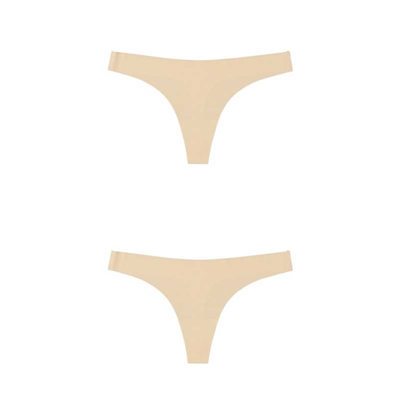 2 Pack Thong G-string Women Seamless Underwear Ice Silk Super Thin Breathable Low Waist Solid Briefs Panties Lingerie The Clothing Company Sydney