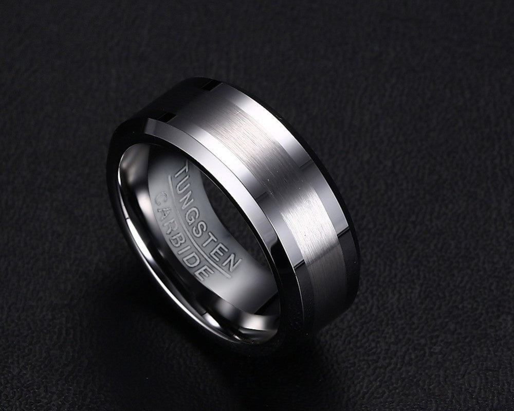 Classical 100% Tungsten Carbide Ring for Men Wedding Jewelry The Clothing Company Sydney