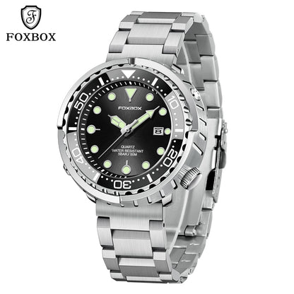 Lige Fashion Mens Watches Foxbox Top Brand Luxury 5ATM Sports Waterproof Quartz Date Luminous Watch The Clothing Company Sydney