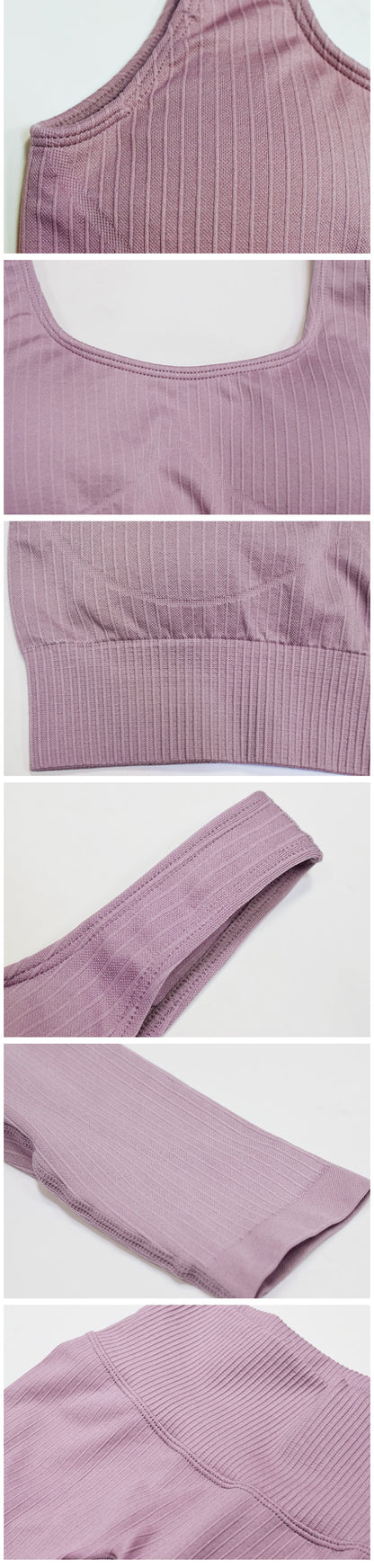 2 Pieces Seamless Fitness Yoga Suit Gym Push Up Clothes Workout Sport Set Padded Sports Bra High Waist Legging Sportswear The Clothing Company Sydney