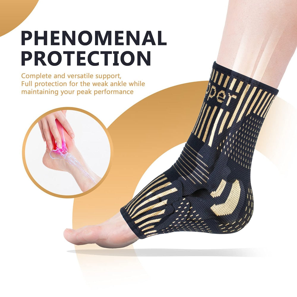 Copper Ankle Brace Infused Compression Sleeve Support for Plantar Fasciitis Sprained Ankle Achilles Tendon Pain Relief Running Ankle Brace The Clothing Company Sydney