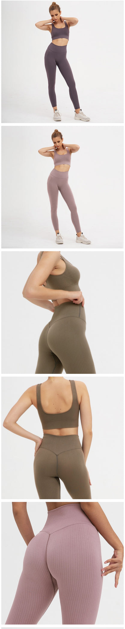 2 Pieces Seamless Fitness Yoga Suit Gym Push Up Clothes Workout Sport Set Padded Sports Bra High Waist Legging Sportswear The Clothing Company Sydney