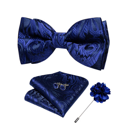 Wedding Bow Tie for Men Classic Red Pre-tied Bowtie Cufflinks Corsage Set for Party Silk Butterfly Knot Gift  Set The Clothing Company Sydney