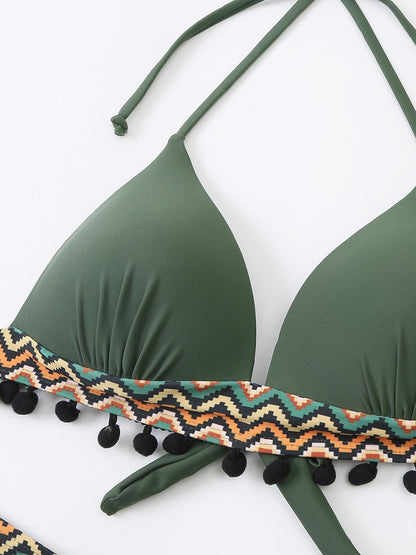 2 Piece Swimwear Swimsuit Tassel Black Ball Leopard Bikinis Set Push Up Bathing Suit Summer Brazilian Beach Wear The Clothing Company Sydney