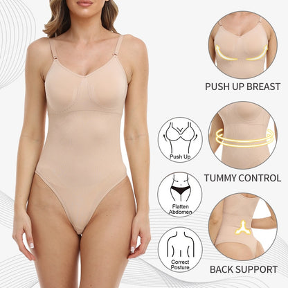 1 Piece Seamless Thongs Bodysuit Women's Shapewear Tummy Control Butt Lifter Smooth Invisible Under Dress Underwear Body Shaper The Clothing Company Sydney