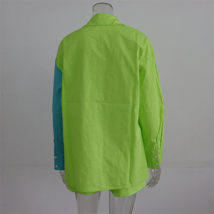 Women's Tracksuits Shirt With Mini Shorts Cotton Two Pieces Sets Fashion Clothing Outfits Blouse Set The Clothing Company Sydney