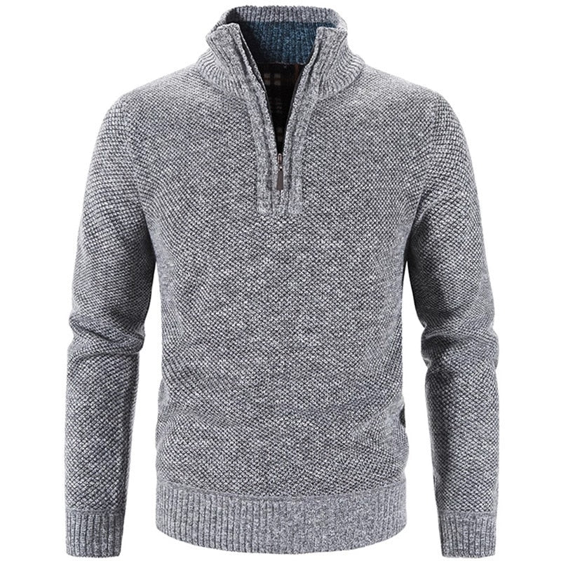 Winter Men's Fleece Thicker Sweater Half Zipper Turtleneck Warm Pullover Quality Male Slim Knitted Sweaters The Clothing Company Sydney