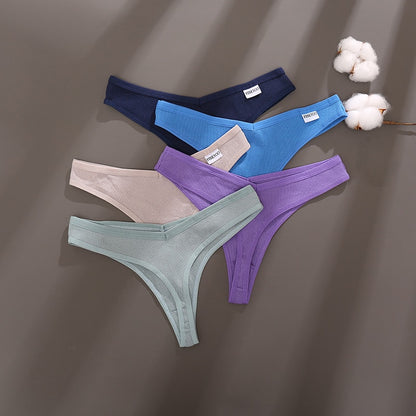 3 Pack Cotton V-Waist G-String Women Panties Comfort Underwear T-Back Thongs Intimates Lingerie Panties Set The Clothing Company Sydney