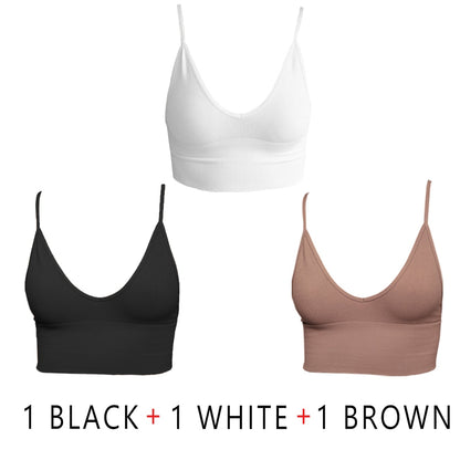 3 Pack Low Back Bras For Women Comfortable Seamless Tank Top U Type No Pad Unlined Lingerie Strap Adjustable Backless Bralette The Clothing Company Sydney