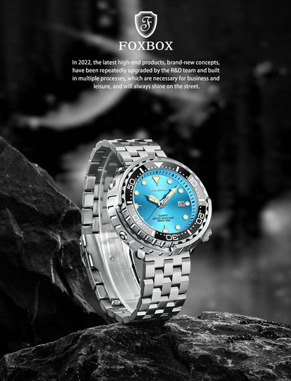 Lige Fashion Mens Watches Foxbox Top Brand Luxury 5ATM Sports Waterproof Quartz Date Luminous Watch The Clothing Company Sydney