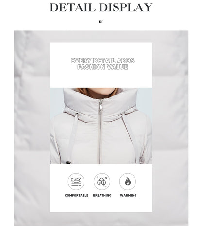 Winter Women Long Cotton Jacket Stand Collar Hooded Warm Windproof Coat Pockets Zipper Parka The Clothing Company Sydney