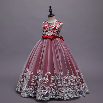 Puffy Tulle Lace Flower Girl Dress Costume Children Bride Ball Gown Princess Dress for Girl Wedding Party Dresses The Clothing Company Sydney