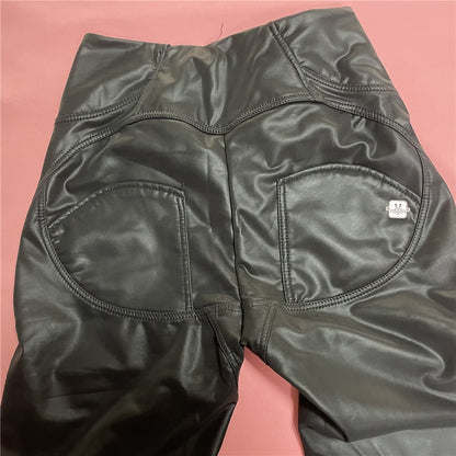 Melody Black Pleather Pants Womens Heat Fleece Lined Leggings Pu Skinny Push Up Trousers The Clothing Company Sydney