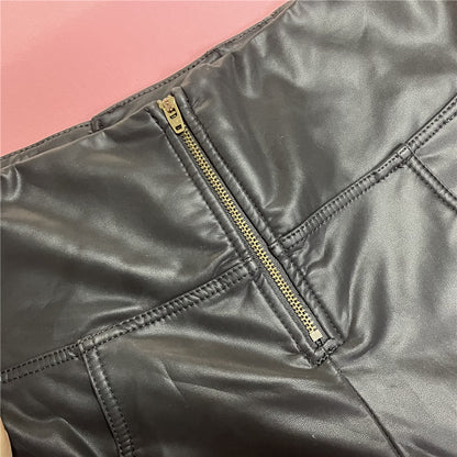 Melody Black Pleather Pants Womens Heat Fleece Lined Leggings Pu Skinny Push Up Trousers The Clothing Company Sydney
