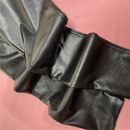 Melody Black Pleather Pants Womens Heat Fleece Lined Leggings Pu Skinny Push Up Trousers The Clothing Company Sydney